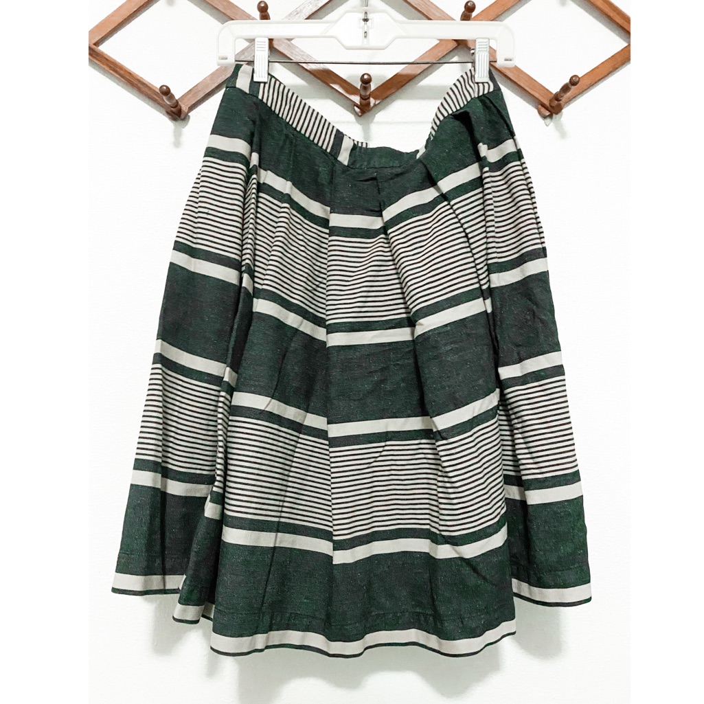 Anthro Moulinette Soeurs Striped Pleated Skirt